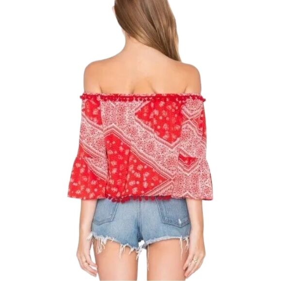 Tularosa Tops Tularosa Alexa Bandana Print Off The Shoulder Top Size M - Picture 2 of 7